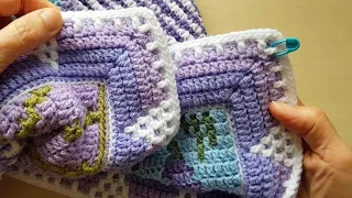 Mosaic Crochet Envelope Border Join