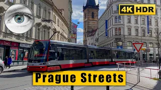 Prague Walking Tour through most tram-filled streets: Jindřišská, Vodičkova 🇨🇿 Czech Republic 4k HDR