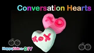 Making Conversation Hearts | PlayDough Crafts | Kid's Crafts and Activities | Happykids DIY