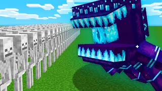 1000 SKELETONS vs COSMIC ALIEN (Minecraft Mob Battle)