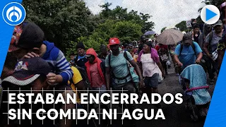 Cientos de personas migrantes escapan de albergue del INM en Chiapas; acusan tratos inhumanos