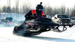 ||ALASKA VINTAGE SLEDS|| Tired Iron Races Day 2 Ice Ovals, Ice Drags & Snow Drags