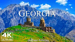 FLYING OVER Georgia (4K UHD) Amazing Beautiful Nature Scenery & Relaxing Music, 4K Video HD