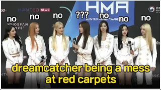 dreamcatcher being a mess at red carpets 🤡