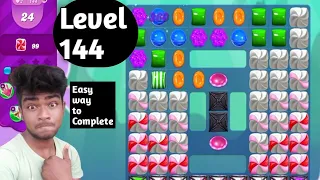 Candy Crush Saga Level 144 | No Boosters | Hard Level #Candycrushsagalevel144