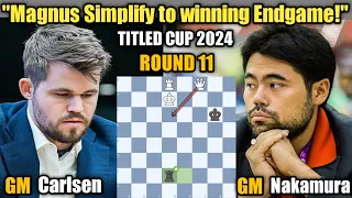 Magnus Carlsen VS Hikaru Nakamura | Titled Cup 2024 | May 8 Late 2024 ,| Round 11