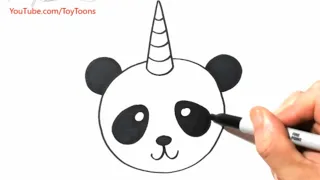 How to Draw a Cute Pandacorn | Easy Step by Step Drawing