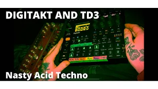 Nasty acid techno with Elektron Digitakt and Behringer TD3