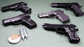 Бюджетная СО2 пневматика Win Gun - Beretta 84, Beretta 92, C11, M1911,  Colt Defender