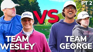 Team George VS Team Wesley.  2 v 2 Scramble. NEW CALLAWAY ROGUE DRIVER! (Back Nine)