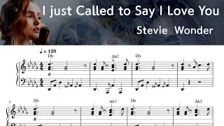 I just Called to Say I love You / Piano Sheet Music /  Stevie  Wonder /  by SangHeart Play