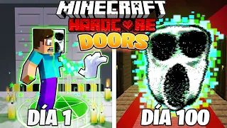 ¡SOBREVIVÍ 100 DÍAS en DOORS en MINECRAFT HARDCORE!