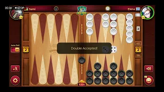 backgammon game #136 مباراة طاولة / طاولي