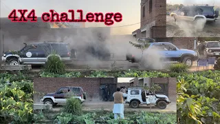 4X4 challenge Toyota 4Runner surf 2.7L 3Rz petrol vs 3.0L 1kz Diesel Suzuki jeep jimny vs Mitsubishi