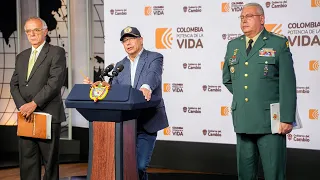 Declaración Pdte Petro, junto al Ministro de Defensa y Comandante General de las Fuerzas Militares