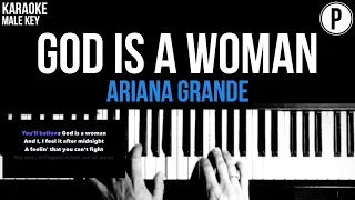 Ariana Grande - God Is A Woman Karaoke MALE KEY Slowed Acoustic Piano Instrumental Cover Lyrics