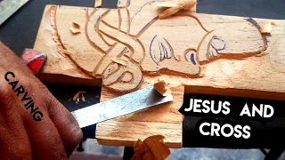 Amazing wood carving Jesus and Cross | wood working by UP wood art