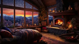Snowy Fireplace Retreat | Relaxation & Sleep Aid with Crackling Fire Sounds