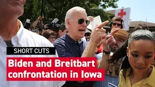 Heated exchange between Biden and Breitbart News in Iowa