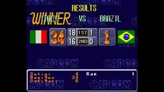 SNES Capcom's Soccer Shootout. Italy vs Brazil. Full match gameplay. #snes #soccergameplay #goals