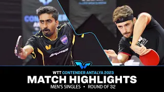 Joao Geraldo vs Sathiyan Gnanasekaran | MS R32 | WTT Contender Antalya 2023