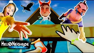 ЗАЧЕМ БРАТ СТОЛКНУЛ СЕСТРУ?! СПАСЛИ ДОЧЬ СОСЕДА! ПРИВЕТ СОСЕД Hello Neighbor Семья Соседа Валеришка