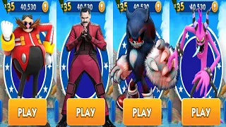 Sonic Dash - All Playable Bosses vs Movie Eggman Zazz Eggman vs Werehog EXE - All 61 Characters Mod