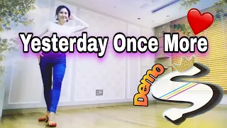 Yesterday Once More-Line Dance(Easy Improver)-Demo #2024  #올팝 #예스터데이원스모어 #카펜터스