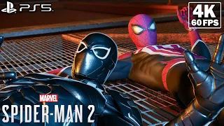SPIDER-MAN 2 PS5 [4K 60fps] | Peter Parker & Harry Osborn Save Tombstone Cutscene