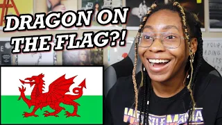 AMERICAN REACTS TO THE WELSH FLAG! 😳 WHY IS THERE A DRAGON?! 🏴󠁧󠁢󠁷󠁬󠁳󠁿