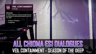 All Chioma Esi Audio Logs (Week 1 - 14) Veil Containment | Destiny 2 Drip Feed Recap