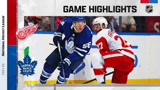 Red Wings @ Maple Leafs 10/30/21 | NHL Highlights