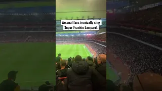 Arsenal fans ironically sing Super Frankie Lampard. Arsenal 3-1 Chelsea. 02.05.23