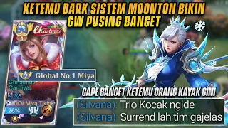 KETEMU DARKSISTEM TIM MARAH MARAH GA JELAS! MIYA GW GENDONG SAMPAI MANIAC | TOP GLOBAL 1 MIYA - MLBB