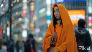 AI short horror film "The Orange Cloak Episode 6" #scifi #horrorstories #tokyo