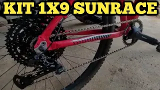 Kit SUNRACE 9 VELOCIDADES COM COROA ÚNICA, MUITO BARATO, VALE A PENA?