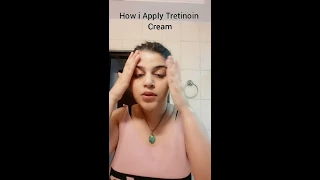 How i apply Tretinoin Cream #shorts