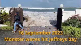 Monster waves hit the south coast, video as surge hit Jeffreys and Ashton bay,  16 September 2023.