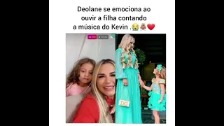 Deolane se emociona ouvindo sua filha cantando a música de Mc Kevin #shorts