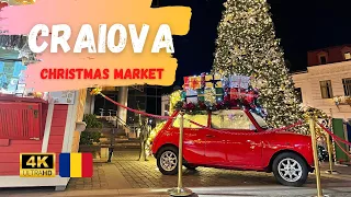 Craiova, Romania - Christmas Market 🎄 Walking Tour 🎅🌟 [4K] (December 2021)