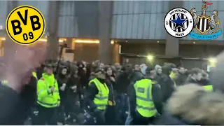 DORTMUND AND NEWCASTLE FANS RIOT  (25/10/2023)!!!!!!