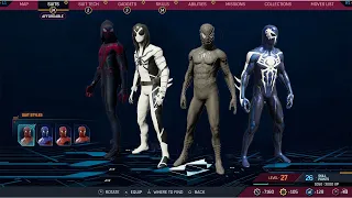 Marvel's Spider-Man 2 Suits Variants Showcase in Marvel's Spider-Man PC (Mods)