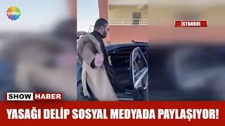 Çakar yasağını delip sosyal medyada paylaşıyor!