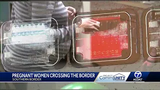 Pregnant Women having babies at border