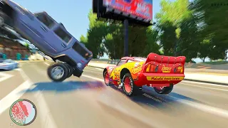 GTA 4 Crazy Lightning McQueen Car Crashes Compilation Ep. 20 | GTA IV Real Car Mod Crashes