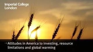 Attitudes in america to investing resource limitations and global warming