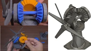 3D Print Timelapse Build: Contra-rotating Propeller Model