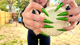 ASMR Favorite Triggers Outdoors (Tapping / Scratching)