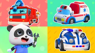 Let's Repair Police Car | + More Monster Truck Songs | Kids Song | BabyBus - Cars World