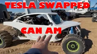 RIPPING A TESLA SWAPPED CANAM X3 THROUGH THE DUNES